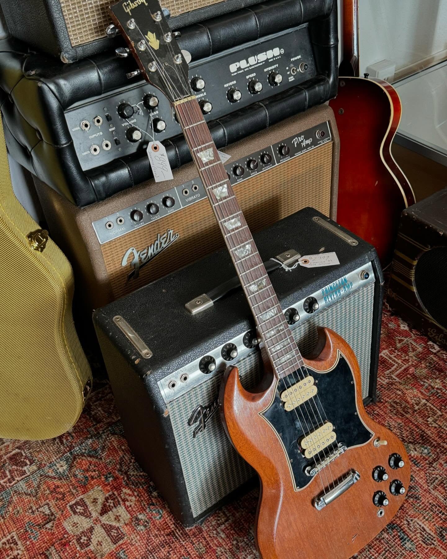1968 SG Standard, 70’s Princeton Reverb, 63 Fender Pro Amp, 60’s Plush P1000S Whole at Redwoods Vintage Guitars St. Pete Florida