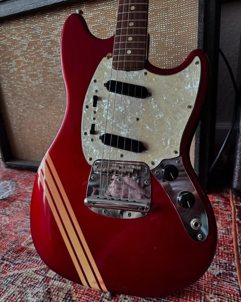 1973 Fender Mustang Competition Red Body at Redwoods Vintage Guitars St. Pete Florida