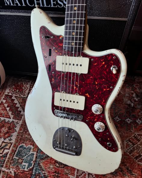 White Fender Jazzmaster at Redwoods Vintage Guitars St. Pete Florida