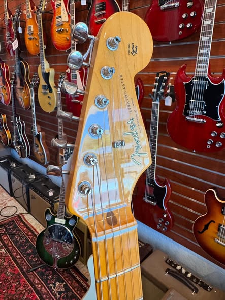 1957 American Vintage Reissue Fender “Hot Rod” Candy Apple Red at Redwoods Vintage Guitars St Pete Florida