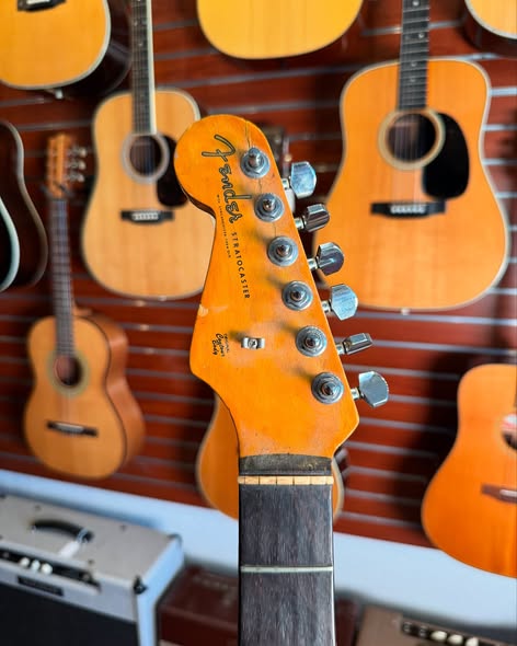 1961 Stratocaster Project at Redwoods Vintage Guitars St Pete Florida Headstock 1961 Stratocaster Project at Redwoods Vintage Guitars St Pete Florida