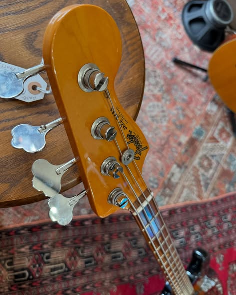 1962 Reissue Fender USA Jaco Signature at Redwoods Vintage Guitars St Pete Florida Headstock 1962 Reissue Fender USA Jaco Signature at Redwoods Vintage Guitars St Pete Florida Headstock