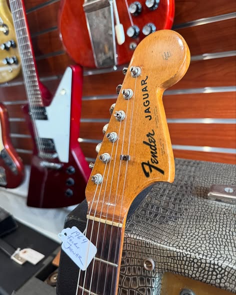 1964 Player Grade Fender Jaguar at Redwoods Vintage Guitars St Pete Florida Headstock