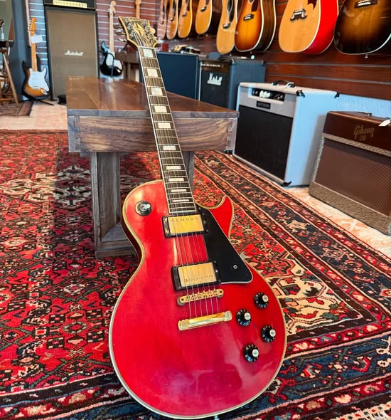 1970 Les Paul Custom Ruby Red Refin at Redwoods Vintage Guitars 1970 Les Paul Custom Ruby Red Refin at Redwoods Vintage Guitars