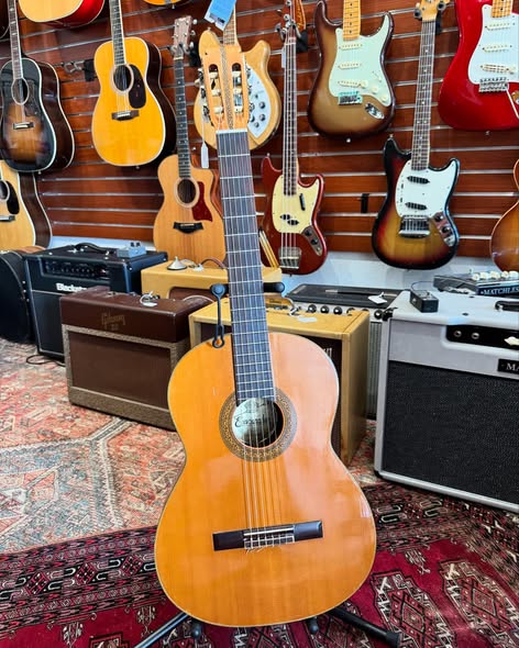 1970’s MIJ Emperador Flame Cherry Classical Acoustic at Redwoods Vintage Guitars St Pete Florida