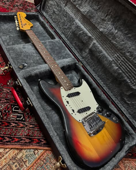1973 Fender Mustang Sunburst Finish at Redwoods Vintage Guitars