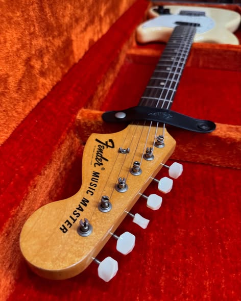 1976 Fender Long Neck Music Master at Redwoods Vintage Guitars St Pete Florida Headstock