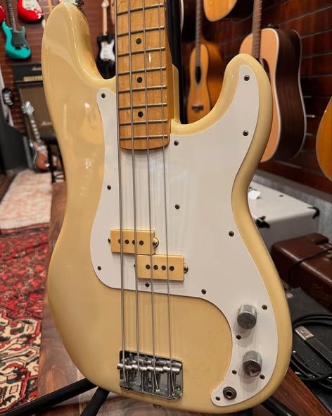 1983 Vintage Fender P Bass Vintage White on White at Redwoods Vintage Guitars St Pete Florida
