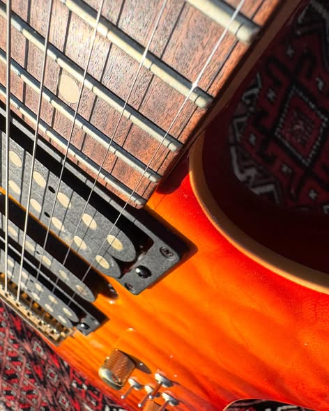 1990s Custom Tom Anderson T Hollow Sunburst Quilt Top at Redwoods Vintage Guitars St Pete Florida Pickups