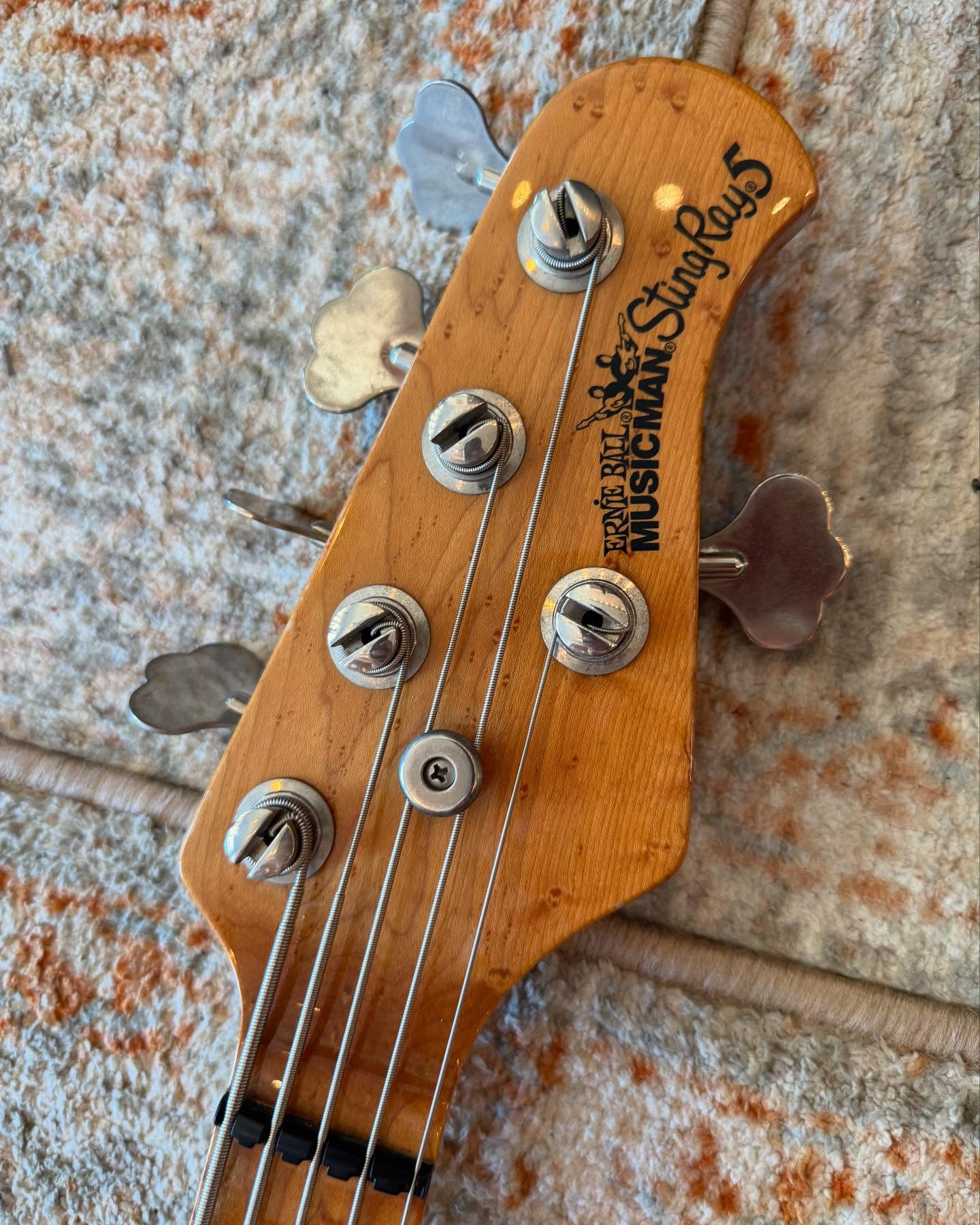 Ball Family Reserve Musicman Stingray at Redwoods Vintage Guitars St Pete Florida Headstock