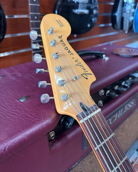 Fender Japan Jaguar Baritone Custom at Redwoods Vintage Guitars St Pete Floridaheadstock