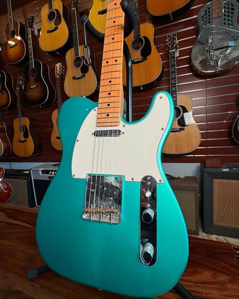 Fender USA Pro Telecaster in Mystic Seafoam at Redwoods Vintage Guitars St Pete Florida
