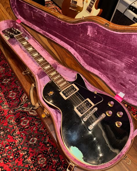 Gibson Custom Les Paul 1960 Historic Factory Aged Black Lacquer Over Frost Blue at Redwoods Vintage Guitars