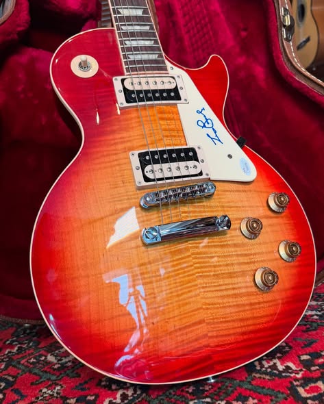 Gibson Les Paul Signed Cherry Sunburst Flametop at Redwoods Vintage Guitars St Pete Florida