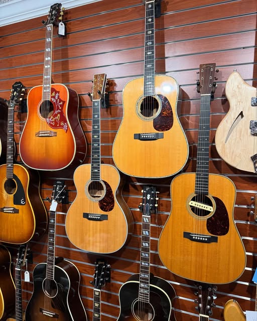 Gibson Reissue Advanced Jumbo, Southern Jumbo, Historic 1960 Hummingbird at Redwoods Vintage Guitars St Pete Florida