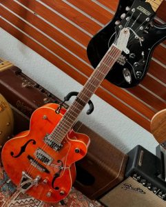 Gretsch in Tennessee Orange at Redwoods Vinatge Guitars St Pete Florida Whole Gretsch in Tennessee Orange at Redwoods Vintage Guitars St Pete Florida Whole