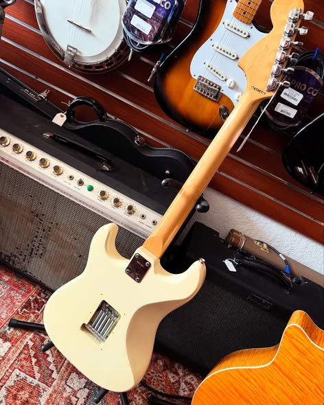 Lawsuit Era 1970’s Japanese Made Stratocaster in Olympic White at Redwoods Vintage Guitars Back