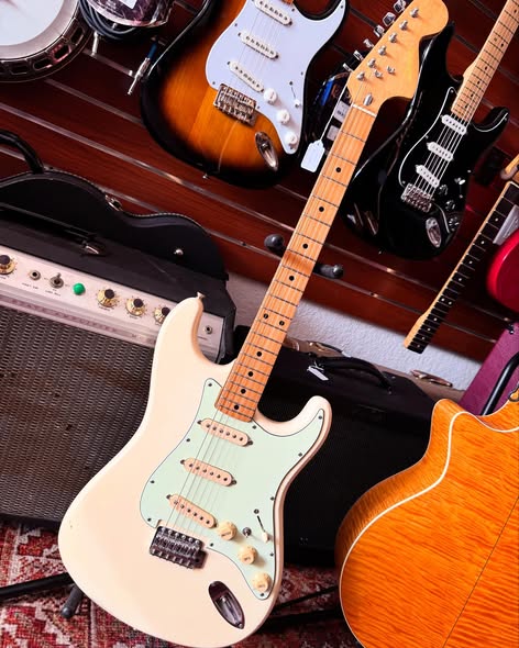 Lawsuit Era 1970’s Japanese Made Stratocaster in Olympic White at Redwoods Vintage Guitars