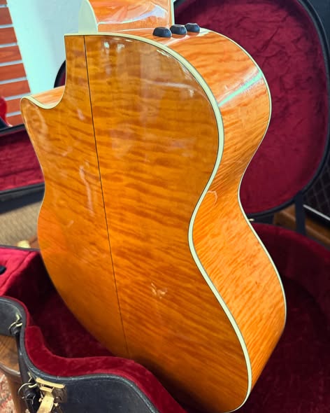 Taylor 654CE w Flame Maple Neck at Redwoods Vintage Guitars St Pete Florida Back