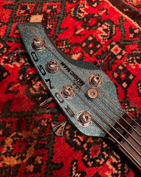 USA Ernie Ball Music Man Bongo Bass at Redwoods Vintage Guitars St Pete Florida Headstock
