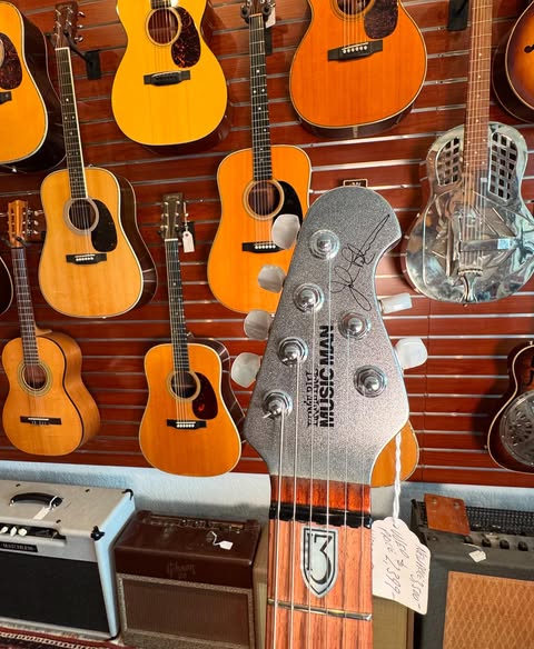 USA Music Man John Petrucci USA Signature Model 13 at Redwoods Vintage Guitars St Pete Florida Headstock