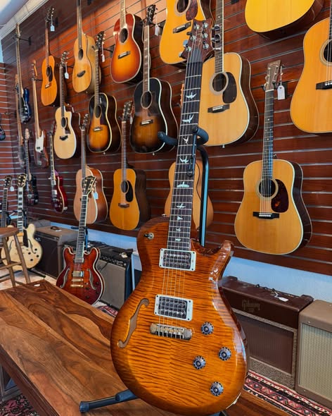 USA PRS Semi Hollow McCarty Flame Maple Top at Redwoods Vintage Guitars St Pete Florida