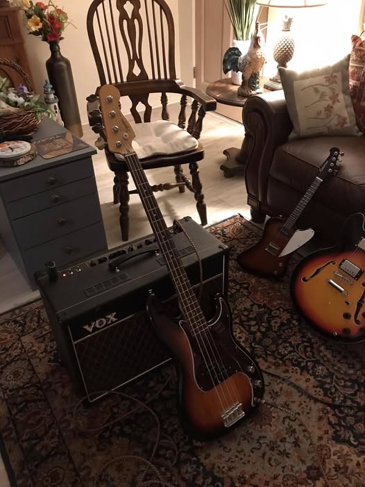 Vox AC15 and Fender Squier Classic Vibe Bass at Redwoods Vintage Guitars St Pete Florida