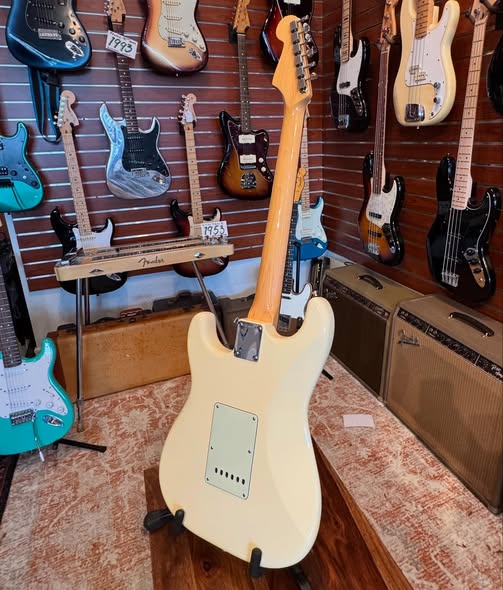 1960s Reissue Fender USA Stratocaster Olympic White at Redwoods Vintage Guitars St Pete Florida