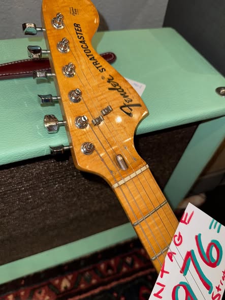 1976 Fender Stratocaster at Redwoods Vintage Guitars St Pete Florida Headstock 1976 Fender Stratocaster at Redwoods Vintage Guitars St Pete Florida