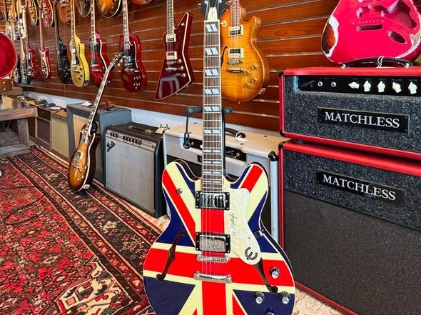 1990s Noel Gallagher Supernova Union Jack Model at Redwoods Vintage Guitars St Pete Florida