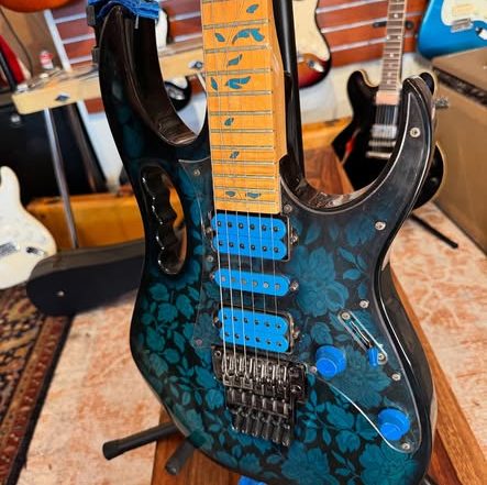 1992 Ibanez Blue Flower Pattern at Redwoods Vintage Guitars St Pete Florida