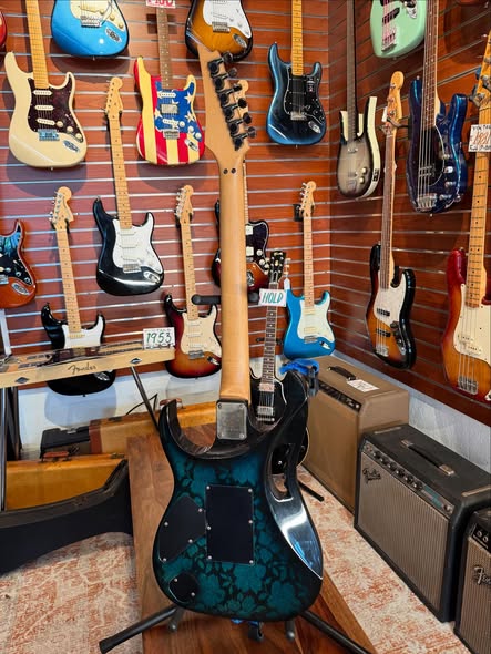 1992 Ibanez Blue Flower Pattern at Redwoods Vintage Guitars St Pete Florida back 1992 Ibanez Blue Flower Pattern at Redwoods Vintage Guitars St Pete Florida