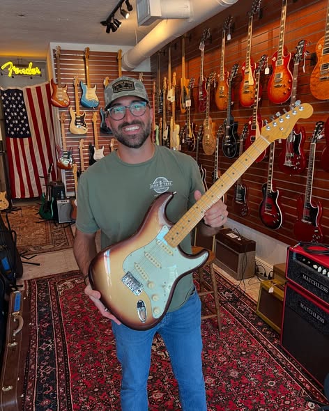 2023 Fender Strat Ultra Mocha Burst and Fender Princeton Reverb Amp at Redwoods Vintage Guitars