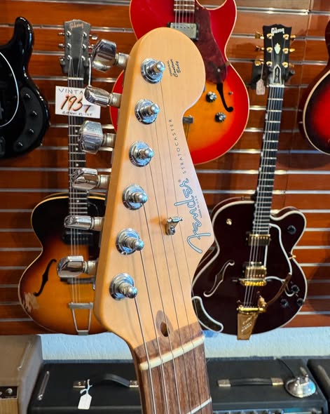 50th Anniversary USA Fender Stratocaster Faded Cherry Sunburst at Redwoods Vintage Guitars St Pete Florida
