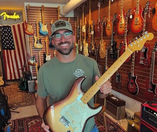Carmen Forte Fender Ultra Stratocaster and 1968 Princeton Reissue at Redwoods Vintage Guitars St Pete Florida