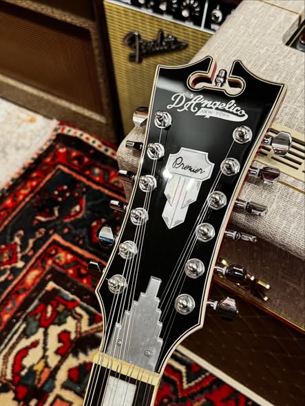 D’Angelico 12 String Electric at Redwoods Vintage Guitars St Pete Florida Headstock D'Angelico 12 String Electric at Redwoods Vintage Guitars St Pete Florida