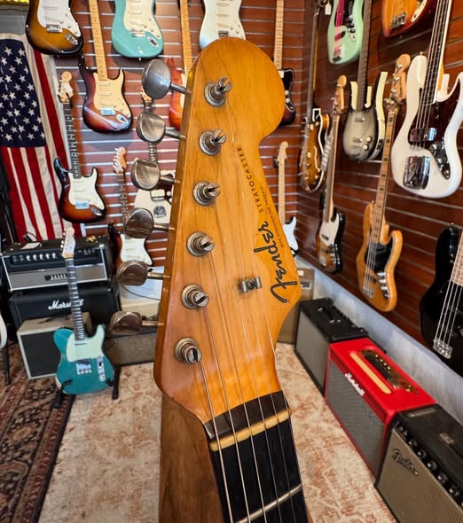 Fender 1961 Stratocaster PreCB at Redwoods Vintage Guitars St Pete Florida Headstock Fender 1961 Stratocaster PreCB at Redwoods Vintage Guitars St Pete Florida