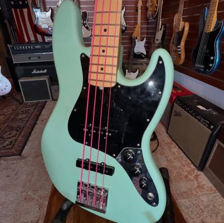 Fender USA Jazz Bass Satin Seafoam Green at Redwoods Vintage Guitars St Pete Florida