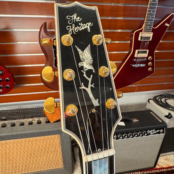Heritage Kite Headstock Les Paul Style at Redwoods Vintage Guitars St Pete Florida