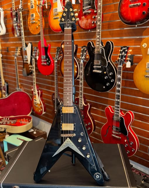 Reissue 50’s Epiphone Korina Flying V at Redwoods Vintage Guitars St Pete Florida