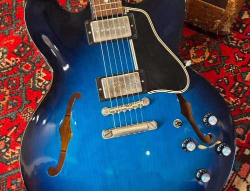Gibson Memphis ES-335 Blueburst w/ 63′ style neck at Redwoods Guitars St.Pete Florida