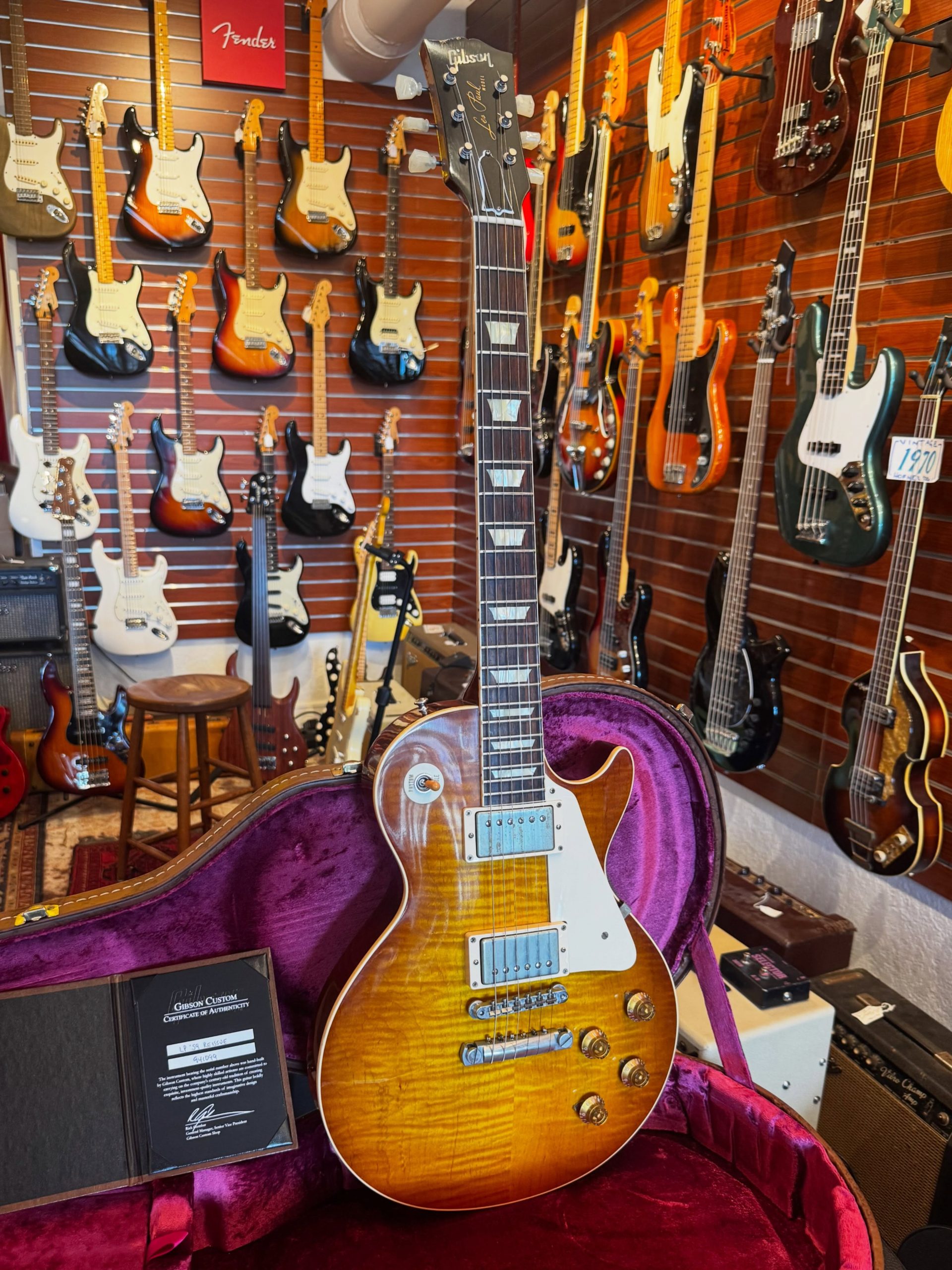 Gibson r9 Golden Poppy 59 reissue guitars custom shop tampa stpete